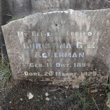 ACKERMAN Christina G.H. 1894-1929