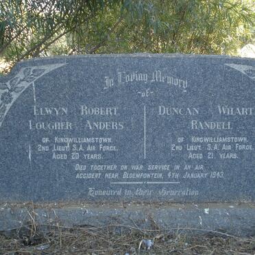 ANDERS Elwyn Robert Lougher -1943 :: RANDELL Duncan Wharton -1943