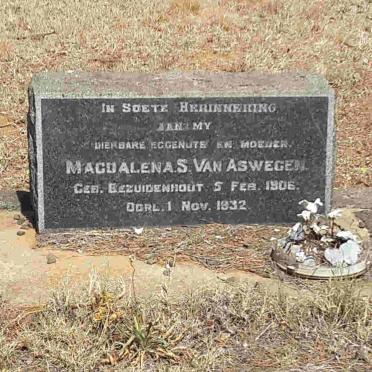 ASWEGEN Magdalena S., van nee BEZUIDENHOUT 1906-1932