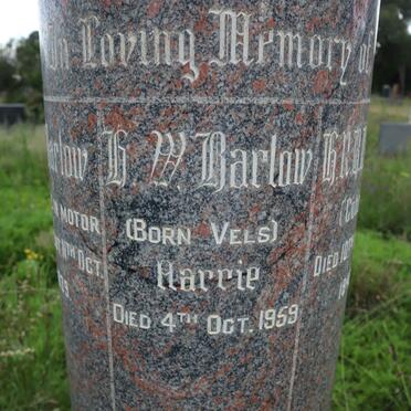 BARLOW H.W. nee VELS -1959