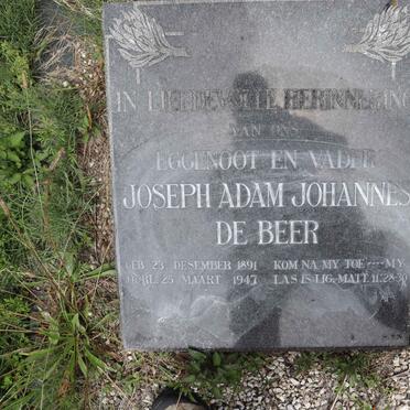 BEER Joseph Adam Johannes, de 1891-1947