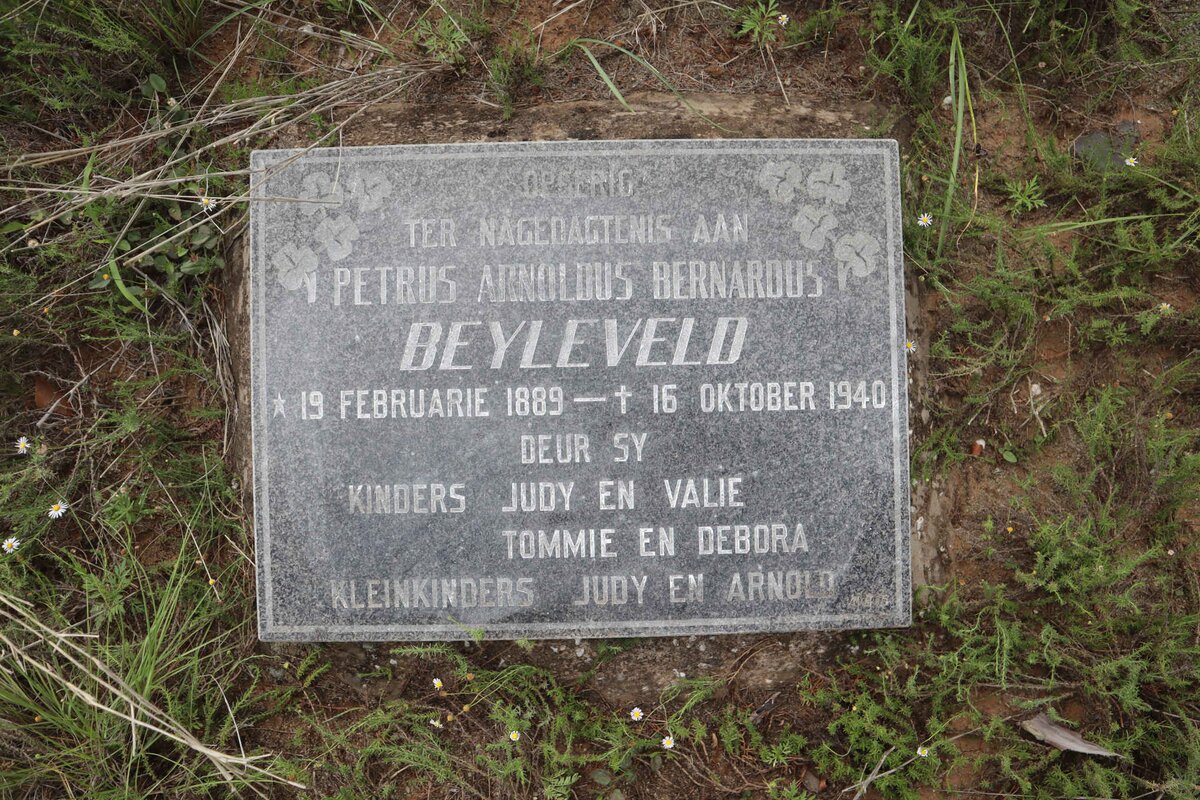 BEYLEVELD Petrus Arnoldus Bernardus 1889-1940
