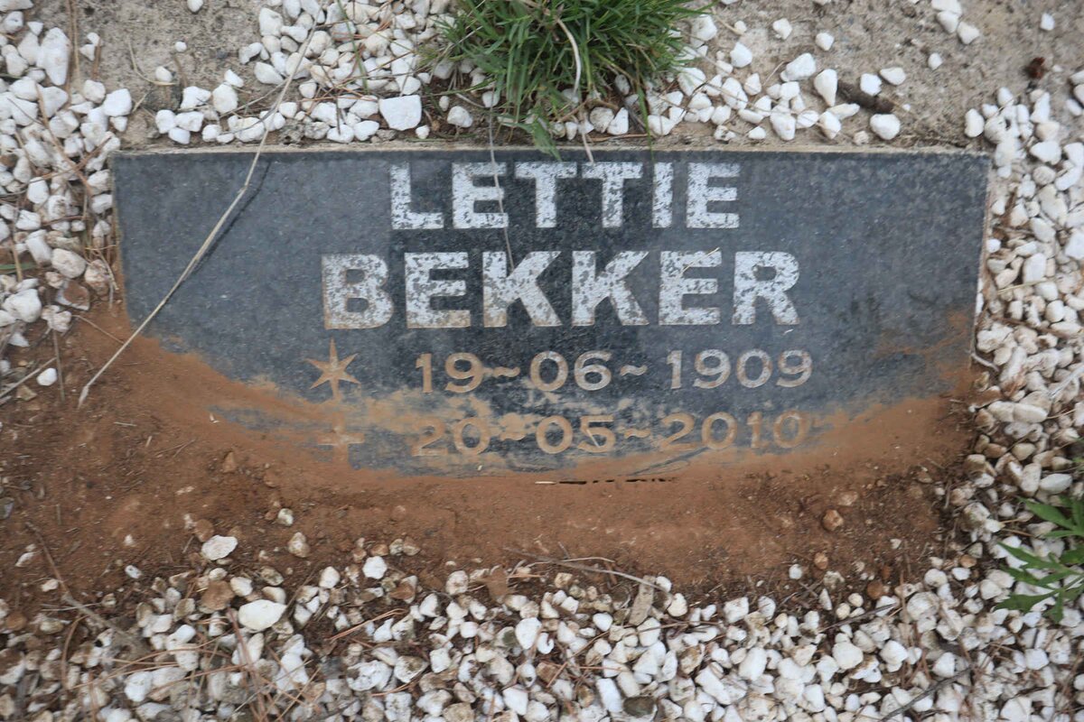 BEKKER Lettie 1909-2010