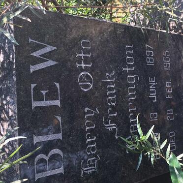 BLEW Harry Otto Frank Berrington 1897-1965
