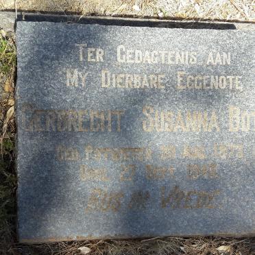 BOTHA Gerbrecht Susanna nee POTGIETER 1873-1946