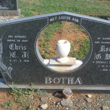 BOTHA C.J. 1931- &amp; C.M.J. HUMAN 1933-1984