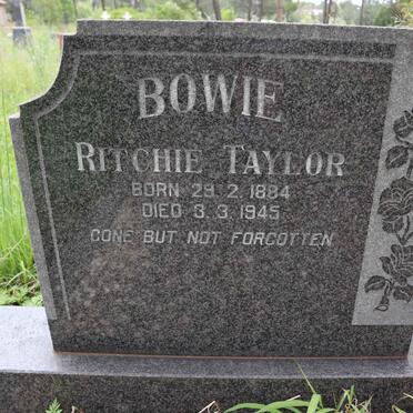 BOWIE Ritchie Taylor 1884-1945