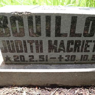 BOUILLON Judith Margrieta 1951-1951