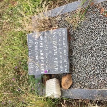 BRUWER Gerhardus Jacobus 1911-1998 &amp; Maria Magdalena 1913-2003