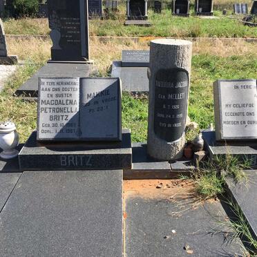 BRITZ Willem Johannes Jacobus 1918-1989 &amp; Theodora Jacoba MELLET 1926-1995 :: BRITZ Magdalena Petronella 1950-1967