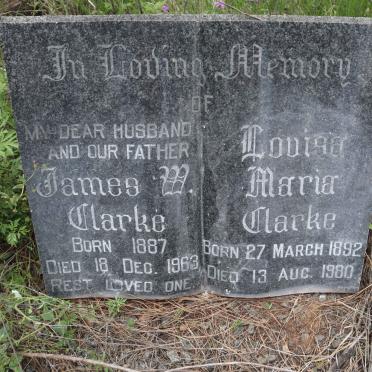 CLARKE James W. 1887-1963 &amp; Louisa Maria 1892-1980