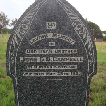 CAMPBELL John G.B. -1925