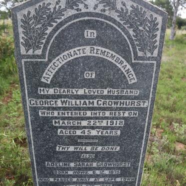 CROWHURST George William -1918 &amp; Adeline Sarah HOWE 1875-1956