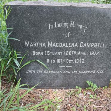 CAMPBELL Martha Magdalena nee STUART 1872-1943