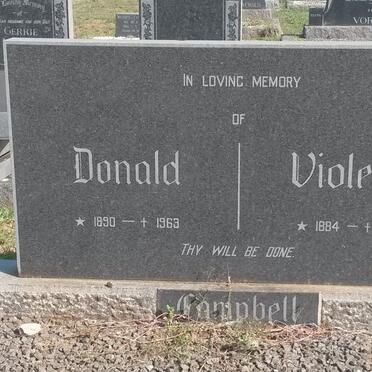 CAMPBELL Donald 1890-1963 &amp; Violet E. 1884-1970