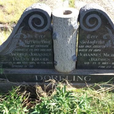 DORFLING Johannes Michael Jakobus 1883-1971 &amp; Jacobus Johannes Paulus Kruger SCHEEPERS 1900-1966