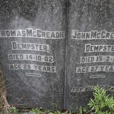 DEMPSTER John McCreadie -1907 :: DEMPSTER Thomas McCreadie -1902