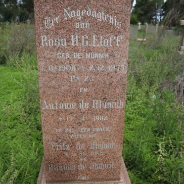 ELOFF Rosa H.G. nee DE MUNNIK 1908-1975