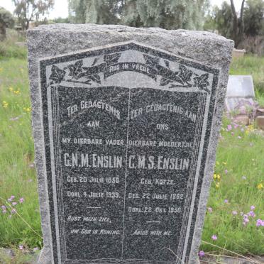 ENSLIN G.N.M. 1856-1939 &amp; C.M.S. KOTZE 1862-1950