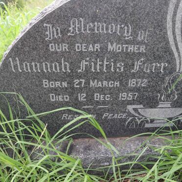 FARR Hannah Fittis 1872-1957