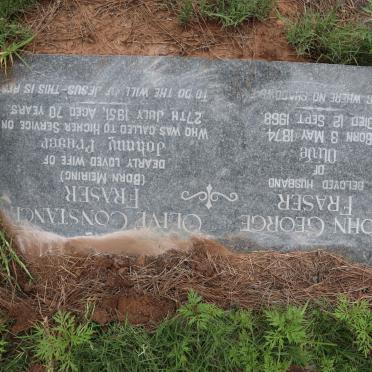 FRASER John George 1874-1968 &amp; Olive Constance MEIRING -1951