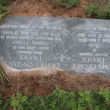 FRASER John George 1874-1968 &amp; Olive Constance MEIRING -1951