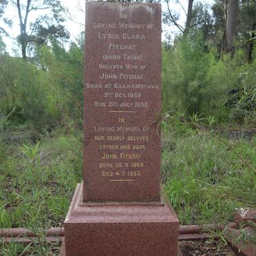 FITCHAT John 1869-1953 &amp; Lydia Clara TRIBE 1868-1932