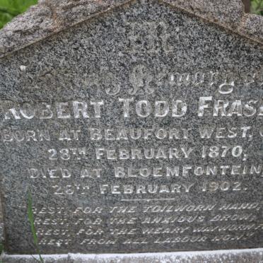 FRASER Robert Todd 1870-1902