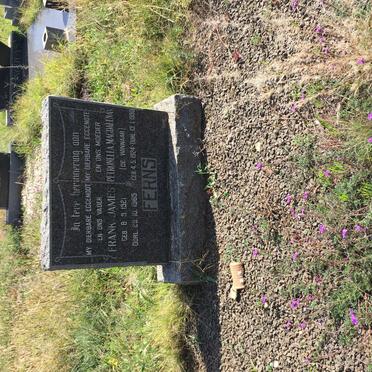 FERNS Frank James 1921-1965 &amp; Petronella Magdalena DE WINNAAR 1924-1990