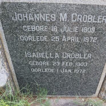 GROBLER Johannes M. 1909-1972 &amp; Isabella 1903-1972