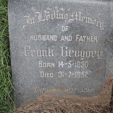 GREGORY Frank 1890-1952