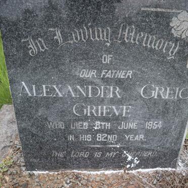 GRIEVE Alexander Greig -1954