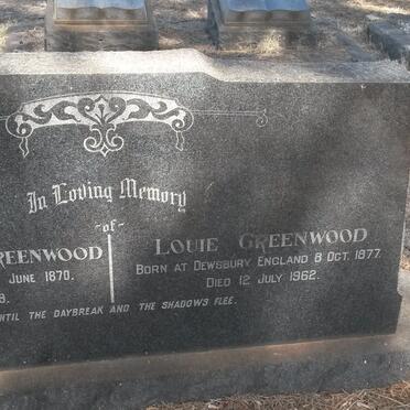 GREENWOOD Harry Hartley 1870-1949 &amp; Louie 1877-1962