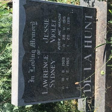 HUNT Lawrence Sydney, de la 1909-1965 &amp; Jessie Violet MC MAHON 1915-1991