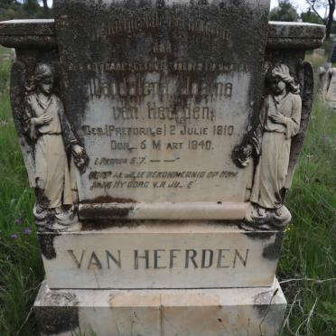 HEERDEN Magdalena Josina, van nee PRETORIUS 1910-1940