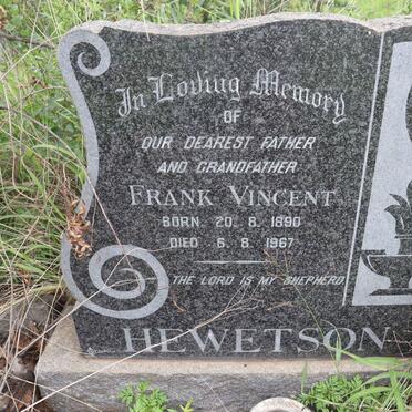 HEWETSON Frank Vincent 1890-1967