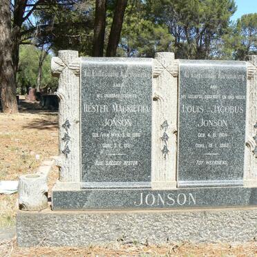 JONSON Louis Jacobus 1904-1982 &amp; Hester Magrietha VAN WYK 1906-1951