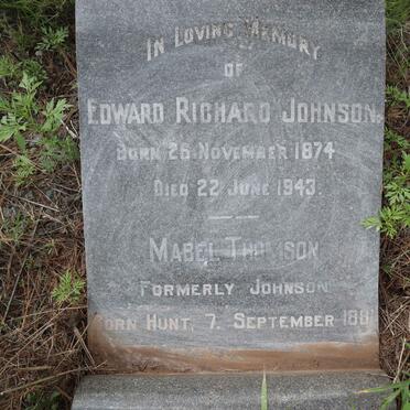 JOHNSON Edward Richard 1874-1943 &amp; Mabel THOMSON formerly JOHNSON nee HUNT 1881-