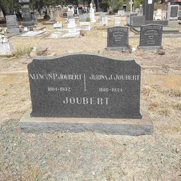 JOUBERT Alewyn P. 1884-1932 &amp; Jurina J. 1881-1934