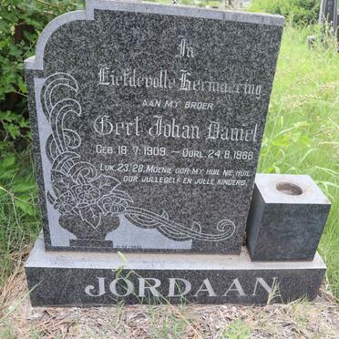 JORDAAN Gert Johan Daniel 1909-1966