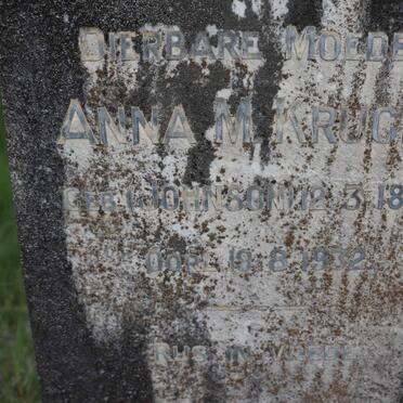 KRUGER Anna M. nee JOHNSON 1867-1932