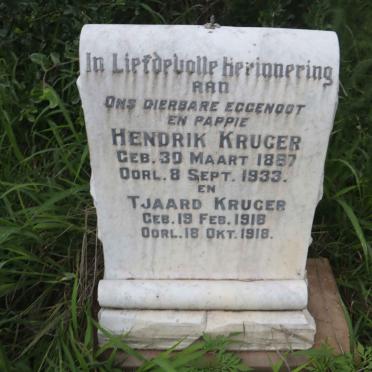 KRUGER Hendrik 1887-1933 :: KRUGER Tjaard 1918-1918