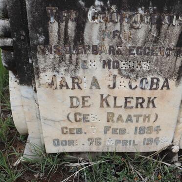KLERK Maria Jacoba, de nee RAATH 1894-1940