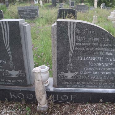 KOORNHOF Gerhardus Willem 1898-1983 &amp; Elizabeth Sarelina  POTGIETER 1903-1954