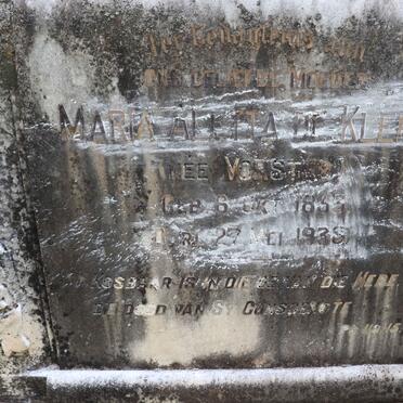 KLERK Maria Aletta, de nee VORSTER 1853-1938