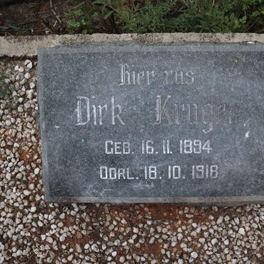 KRUGER Dirk 1894-1918