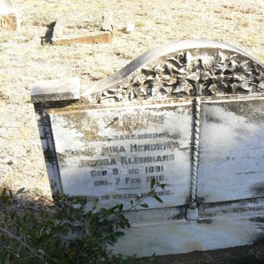 KLEINHANS Wilhelmina Hendrina Jacoba 1891-1918