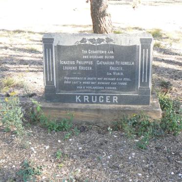 KRUGER Ignatius Philippus Lourens &amp; Catharina Petronella WEBER