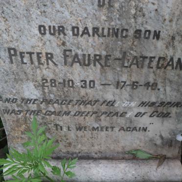 LATEGAN Peter, FAURE 1930-1940
