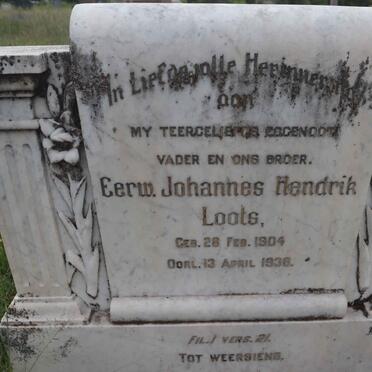 LOOTS Johannes Hendrik 1904-1938